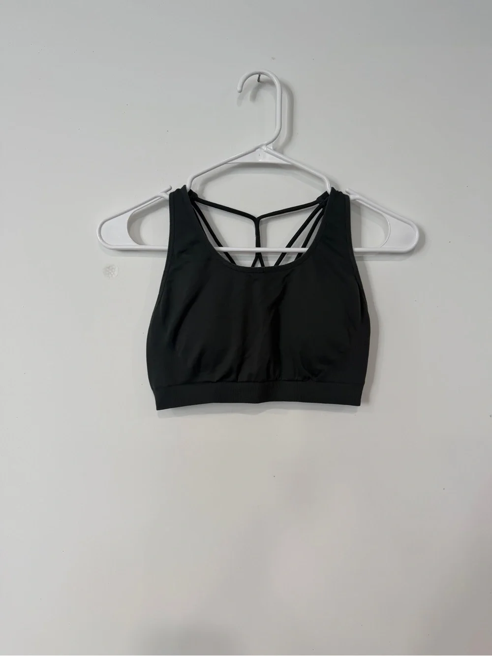 Fabletics Black Strappy Back Sports Bra